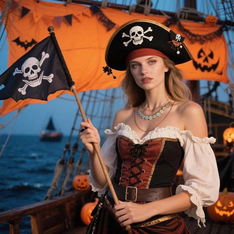 Starwo Gold Pirate Necklace for Women Vintage Chunky Layered Pirate Choker Necklaces Coin Pendant Chain Necklaces Punk 80s 90s Necklace Halloween Prom Pirates Costume Accessories - Image 3